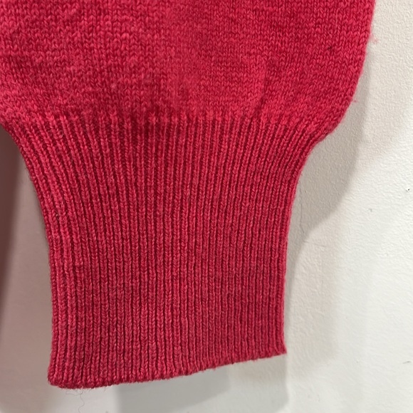 Lyle & Scott Hawick Scotland Lambswool Crewneck Golf Raspberry Red Oversized M - Picture 4 of 11